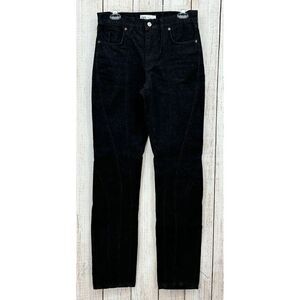 ZARA The Panelled Slim Black Jeans Women's Size 4 High Rise‎ Slim Fit Slim Leg